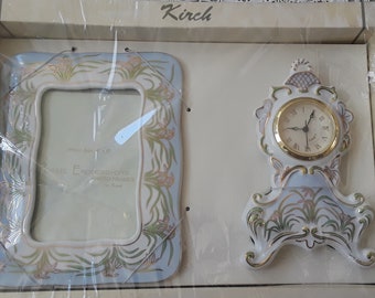 Vintage Kirch clock and matching picture frame