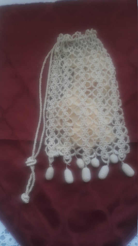 Vintage wedding dress and veil and purse - image 2