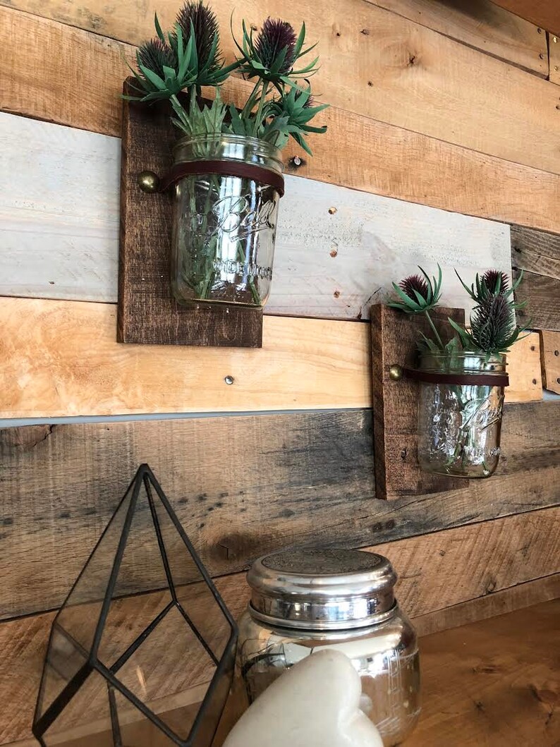 Ball Jar Wall Planter Etsy
