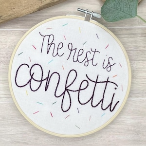 The Rest is Confetti The Haunting of Hill House Hand Embroidery Hoop Art