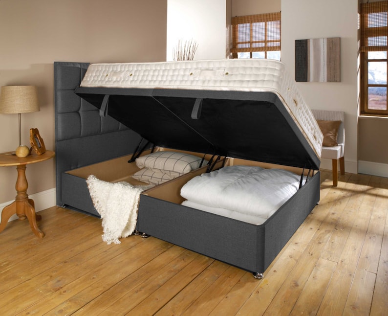 Side Opening Ottoman bed UK Double Kingsize Single available Etsy
