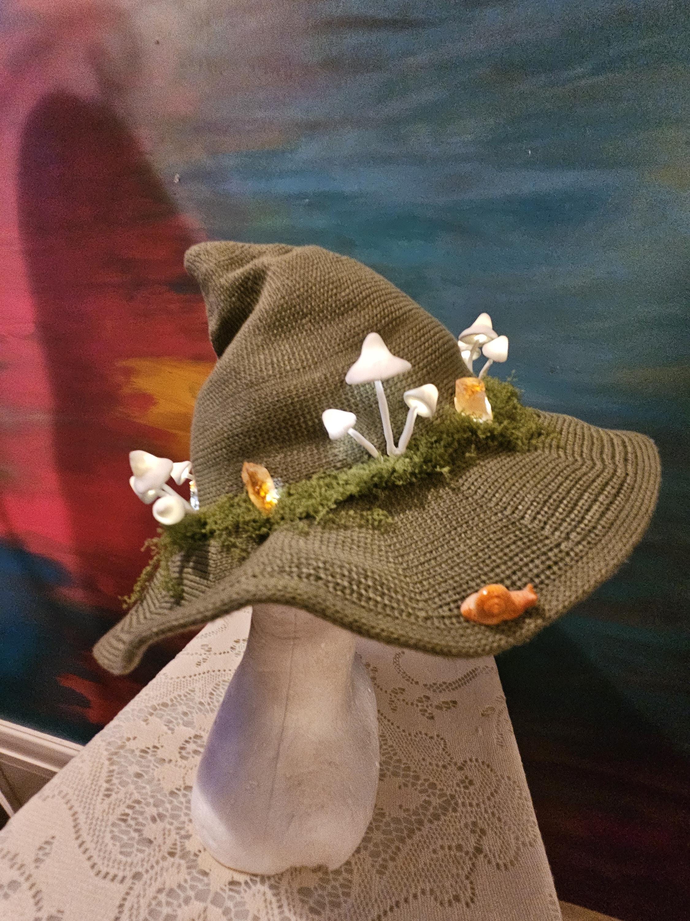 Light Up Crystal And Mushroom Hat Light up crystal and mushroom hats made by Minnie Opal  main image 3