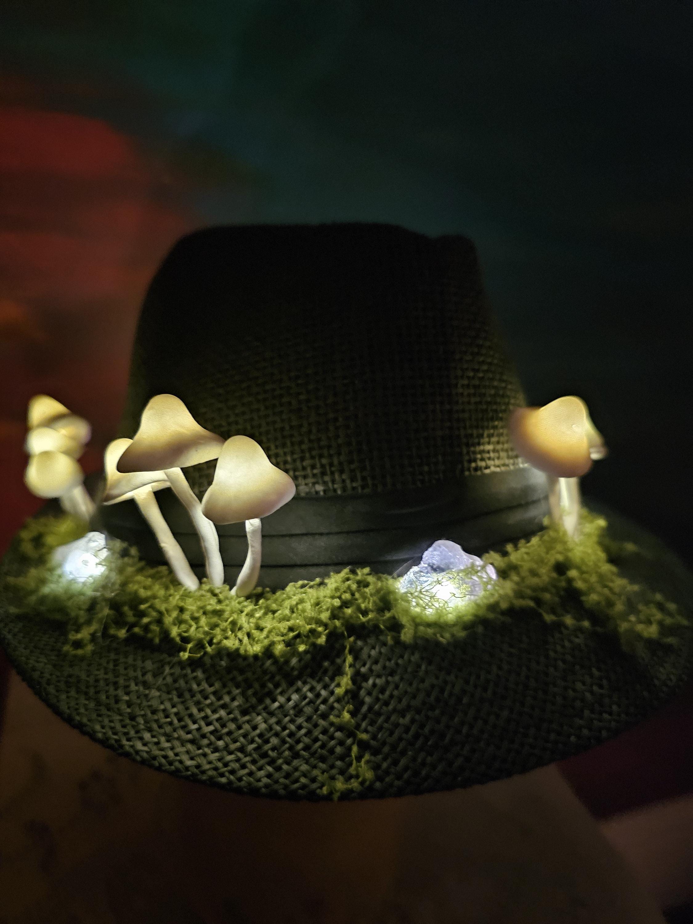 Light up Crystal and Mushroom Hat - Etsy display picture 3