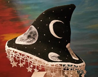 Light up Crystal and Mushroom Witch Hat - Etsy display picture 1