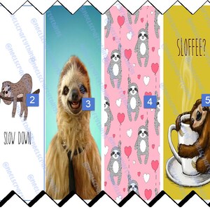 Sloth Pack 01 Pen Wrap Waterslide Digital Download, Sublimation Template, 6 Pack Bundle File Set, Epoxy Pen Wrap