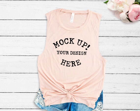 Bella Canvas 8803 Peach T-Shirt Mockup Bella Canvas