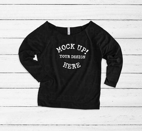 6951 Raglan Mockup Next Level Basic Black Mockup Off