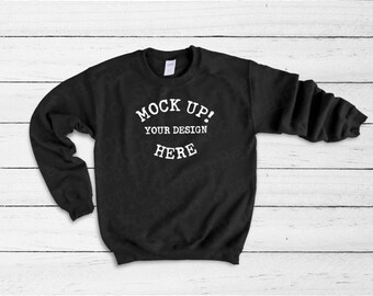 Download Gildan 18000 Sweatshirt Adult Black Blank Unisex Sweatshirt Mockup Sweater Flat Lay Gildan Sweatshirt Mock Up Black Sweater Mockups Free Photoshop Psd Mockups Template