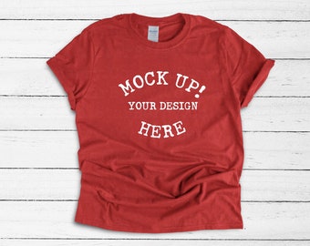 Download Free Gildan 64000 Unisex Paprika, Gildan blank t shirt,Basic Flat Lay, t shirt mockup, men t shirt mockup, shirt mock-up, flat lay mockup, mockup PSD Template
