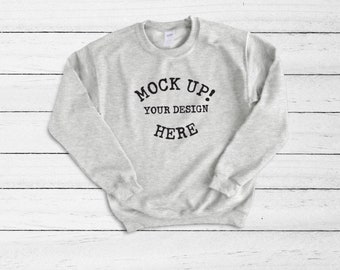 Download Free 18000 Gildan Sweatshirt, Blank Mock-up, Athletic Heather, Unisex sweatshirt mockup, Sweater FlatLay, Gildan Sweatshirt mock up, mockups PSD Template