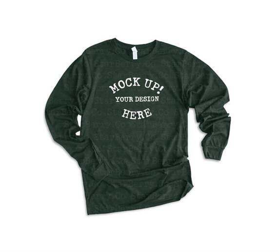 Download 3501 Bella Canvas Long Sleeve Jersey Tee Mock Up - Imac ...