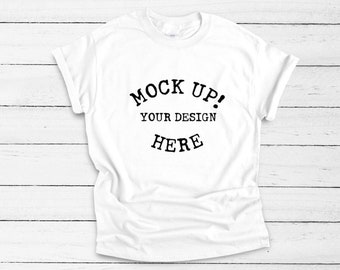 Download Free Gildan 64000 Unisex White Blank t shirt mockup, Basic Flat Lay, gildan tee, men t shirt mockup, shirt mock-up, flat lay mockup, flat lays PSD Template
