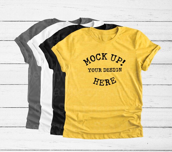 Bella Canvas 3001 Yellow Heather Goldblack Storm White Unisex Bella Canvas 3001 Yellow Heather Goldblack Storm White Unisex