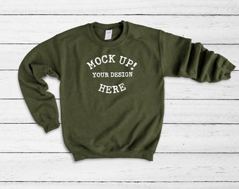 Download Free 18000 Gilda Military Green Blank Sweatshirt Mock Up Styled Unisex Sweatshirt Mockup Sweater Flatlay Gildan Sweatshirt Mock Up Mockups New Free Psd Mockup PSD Mockup Template
