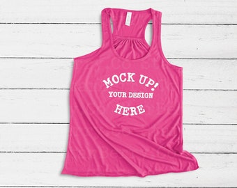 Bella Canvas 8800 Dark Heather Grey Women S Flowy Tank Etsy