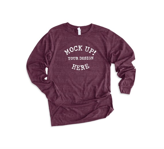 3501 Heather Maroon Bella Canvas Men Tee Mockup Men 3501 Heather Maroon Bella Canvas Men Tee Mockup Men
