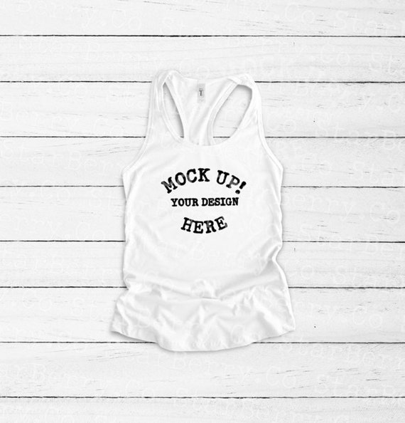 Download Next Level 1533 Ladies Blank White Tank Top Ideal - Psd ...