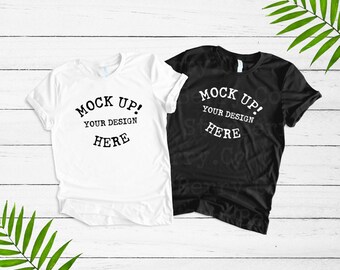Bella Canvas 3001 Plain T Shirt Mock Up Couples T Shirt Flat Etsy