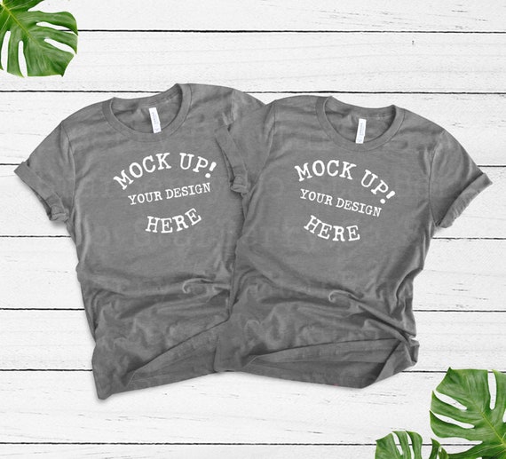 Bella Canvas 3413 Two Grey Unisex Tee Mock Up Bella Canvas 3413 Two Grey Unisex Tee Mock Up
