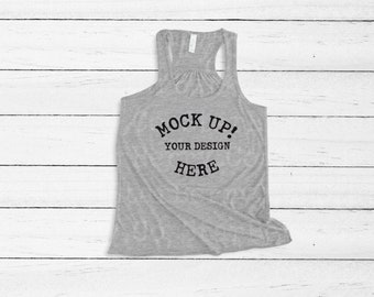 Download Bella Canvas 8800 Athletic Heather Grey, Blank tank top ...