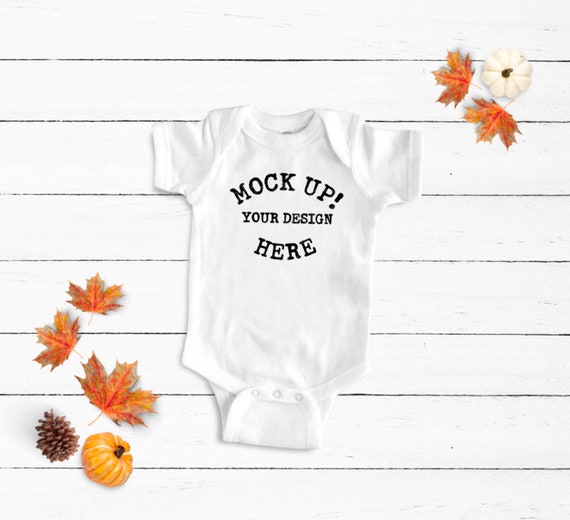 White 4400 Rabbit Skins Mockups Baby Onesie Mockup Baby Etsy