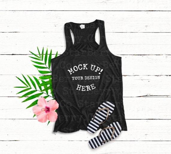 Bella Canvas 8800 Heather Black Summer Tank Mockup Summer Etsy
