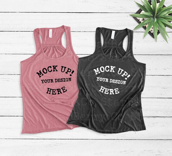 Bella Canvas 8800 Women S Flowy Racerback Tank Mauve And Etsy
