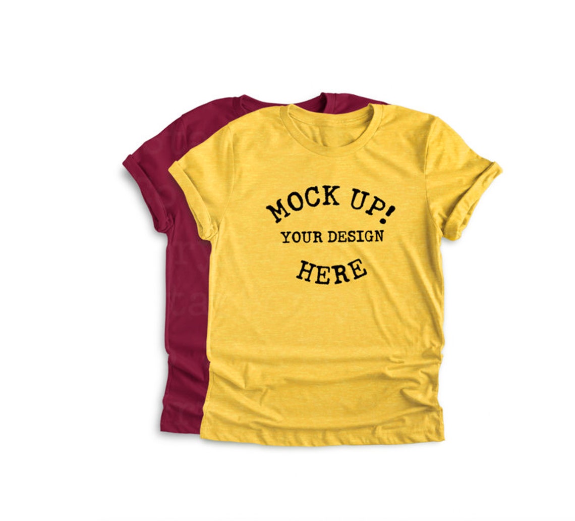 bella canvas heather yellow gold