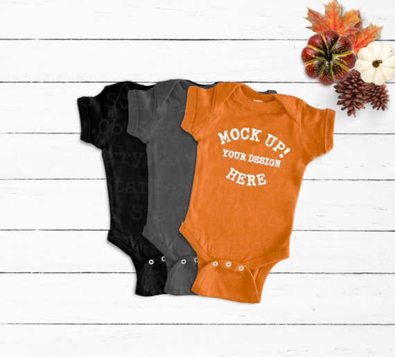 Mandarin Orange Dark Grey Black 4400 Fall Apparel Mock Up Etsy