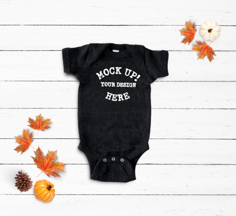 Download Baby Onesie Mock up Rabbit Skins mockups black baby onesie ...