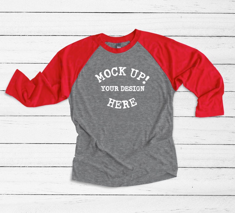 Download Next Level 6051 mock up Unisex Tri-Blend 3/4 Raglan Sleeve | Etsy