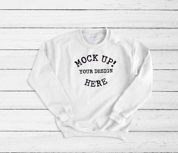 18000 Gildan Sweatshirt Mock Up White Christmas Mockups Etsy