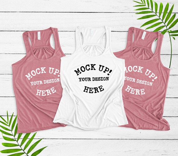 Bella Canvas 8800 Women S Flowy Racerback Tank Mauve And Etsy