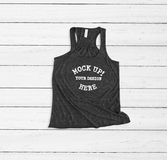 Download Download Womens Heather Racerback Tank Top Mockup Back ...