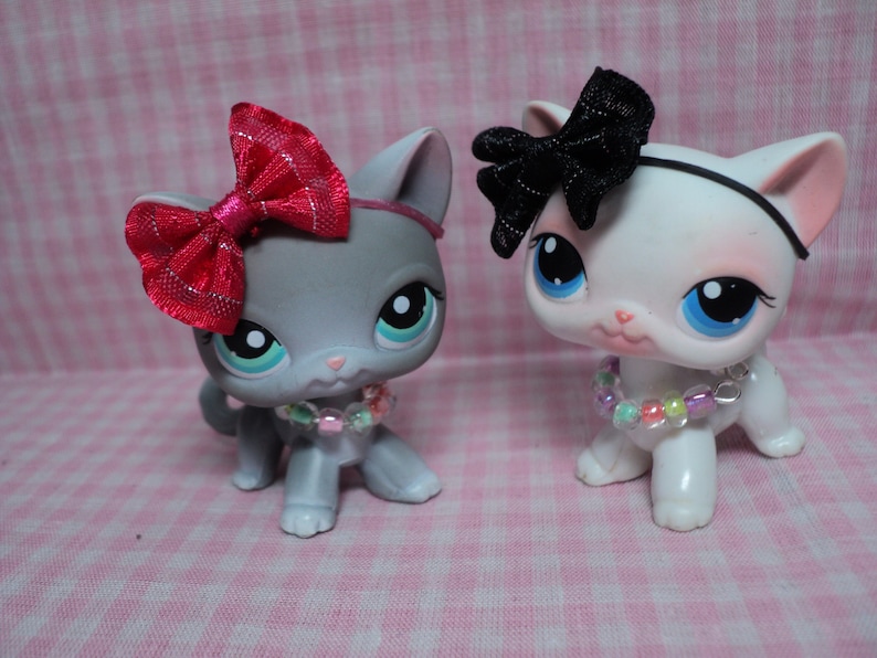 NEW Handmade Littlest Pet Shop LPS 8pc 4 Bows 4 Necklaces Etsy
