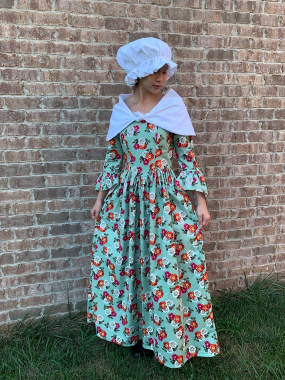 NEW Handmade Historical Play Colonial Village Pioneer Woman 3pc Costume  Dress Set Custom Size 
