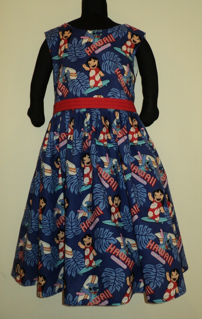 NEW Handmade Disney Lilo And Stitch Hawaii Blue Dress Custom Size