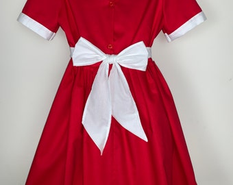 red eyelet dress Red Sleeveless Dress with Eyelet Hem Large
