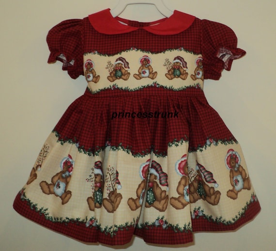 NEW Handmade Daisy Kingdom Teddy Bear Christmas Border Dress Deluxe Custom  Size - Etsy
