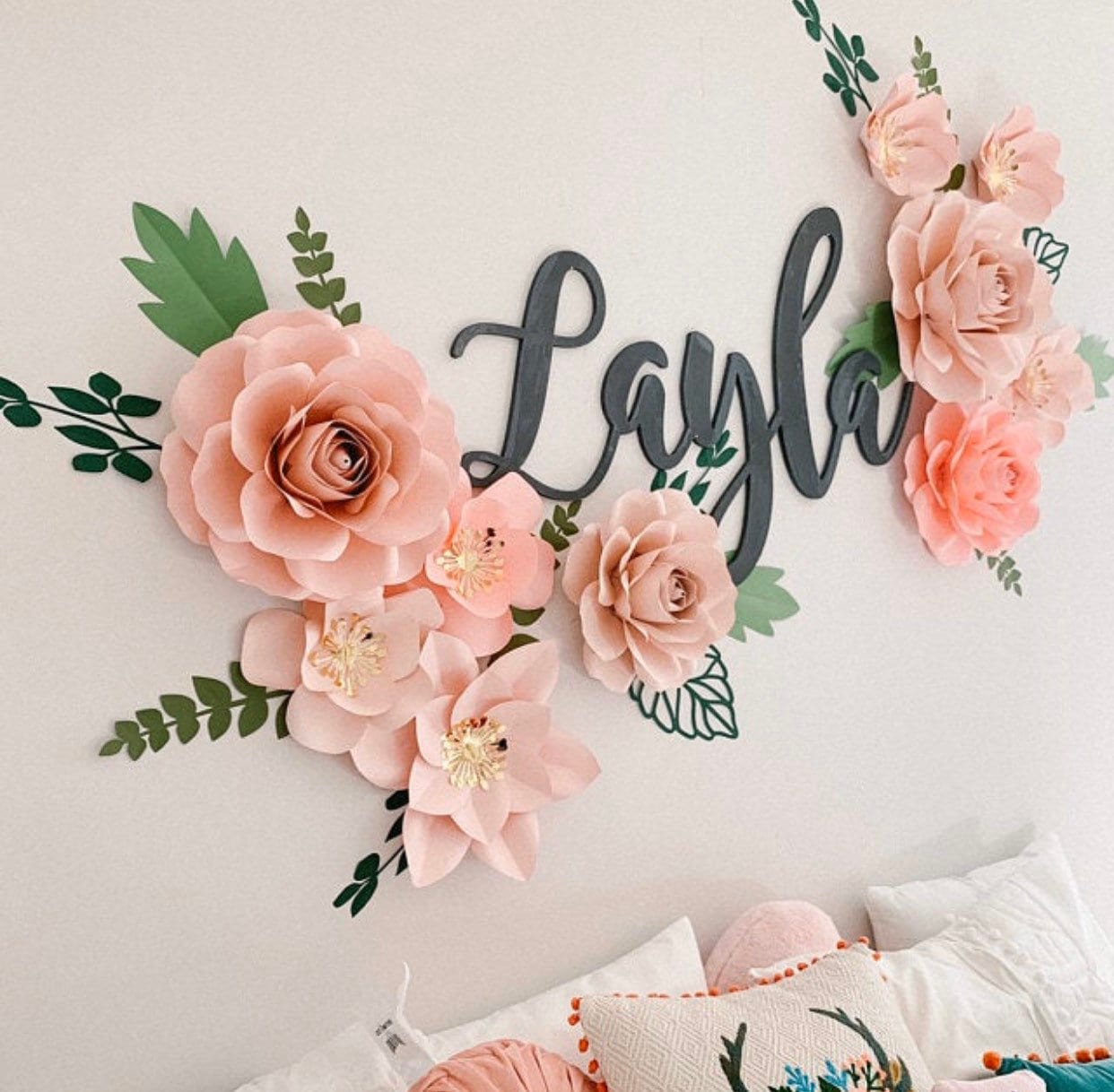 Paper Flowers for Nursery Wall Decor baby Shower Decor paper Etsy