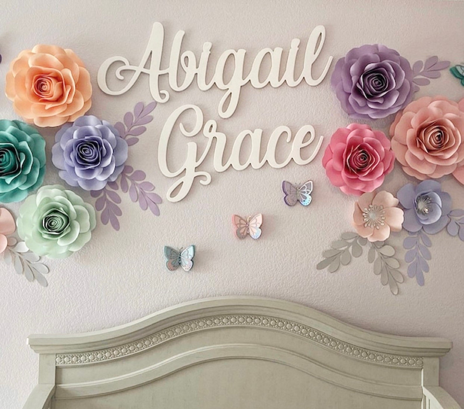 10 Pieces Pastel Rainbow Paper Flower Set Etsy