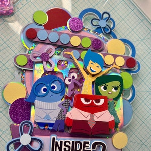 Inside Out 2 Cake Topper,personalized Inside Out Inspired 3D Cake ...