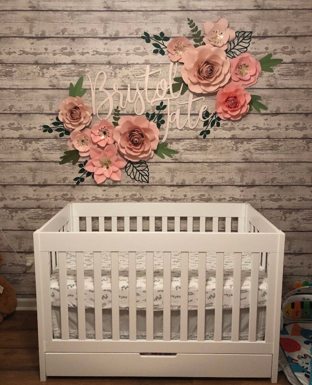 Paper Flowers for Nursery Wall Decor baby Shower Decor paper Flower