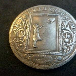 Hobo Dollar Coin Banksy Girl Balloon