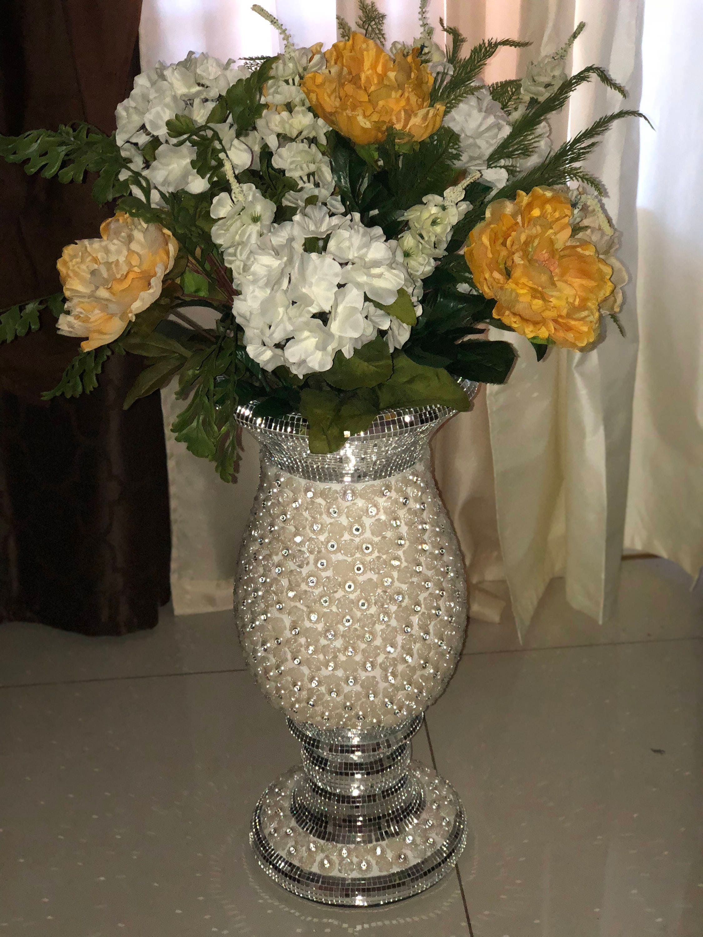 Stella Sparking Floral Vase - Etsy