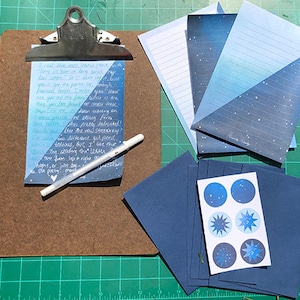 Nacht und Tag Briefpapier Set / Schnecke Briefe Set