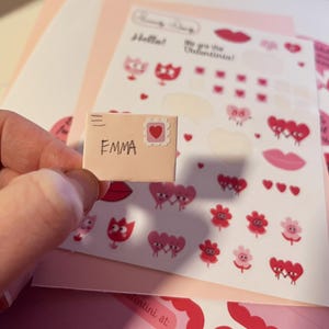 ZESTAW 12 KART/ Zestaw Walentynkowy dla Dzieci/ Kartki Walentynkowe/ Zestaw Kartek Dla Dzieci/ Artykuły Papiernicze Dla Dzieci/ Walentynkowe Karty Klasyczne/ Mini Kartki Walentynkowe