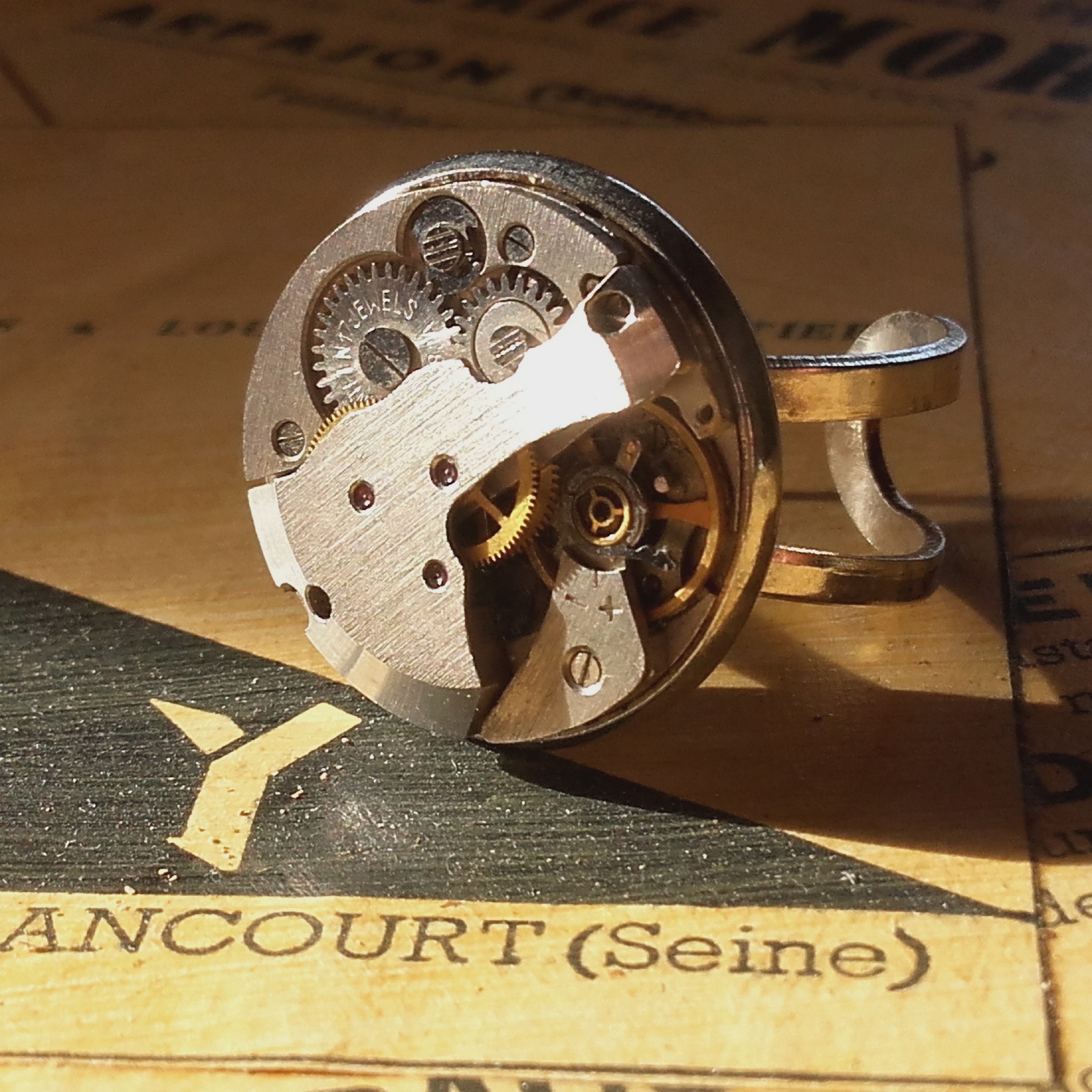Vintage Watch Movement Ring Steampunk Etsy UK