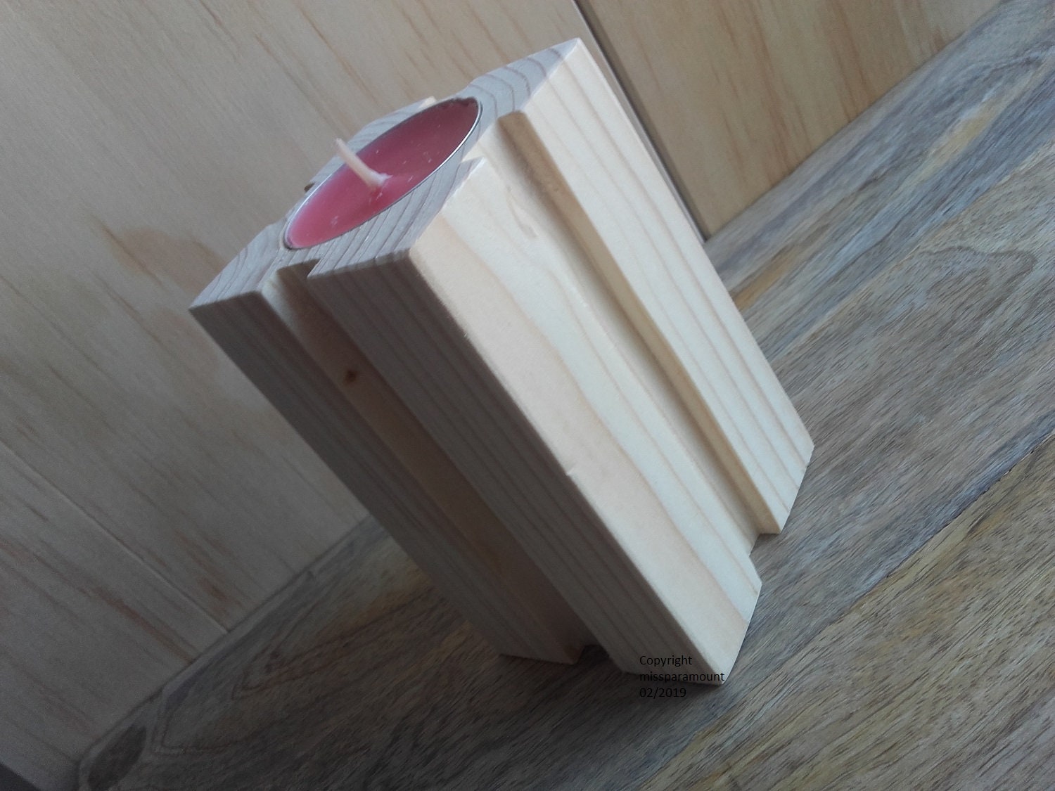 Bougeoir Bois Création, Photophore Deco Noel, Cadeau Petit Prix