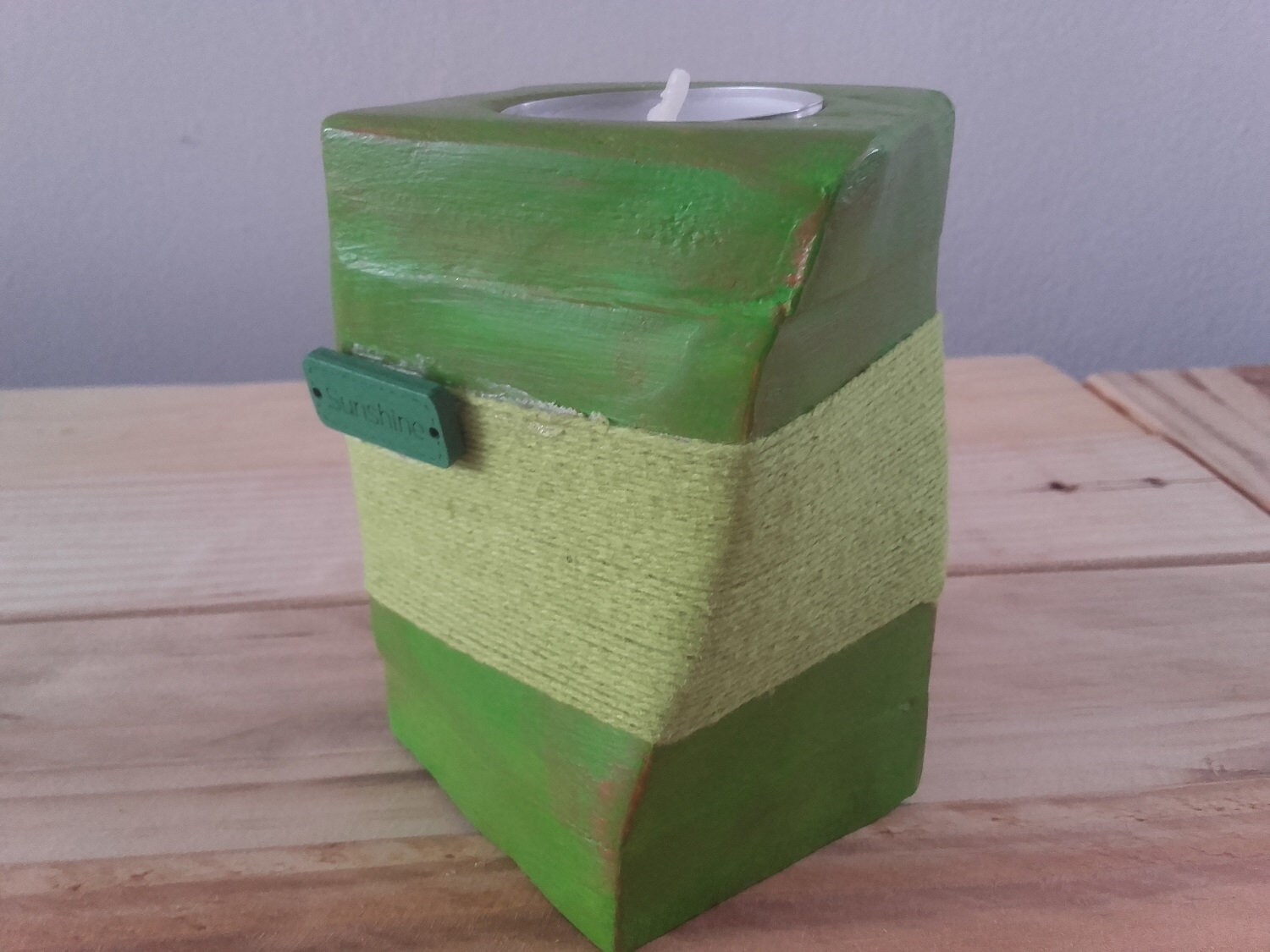 Bougeoir Creation, Photophore Bois, Deco Noel, Cadeau Noel Petit Prix